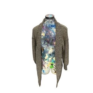 Shenanigans Cardigan. Vintage. Black and gold. Large